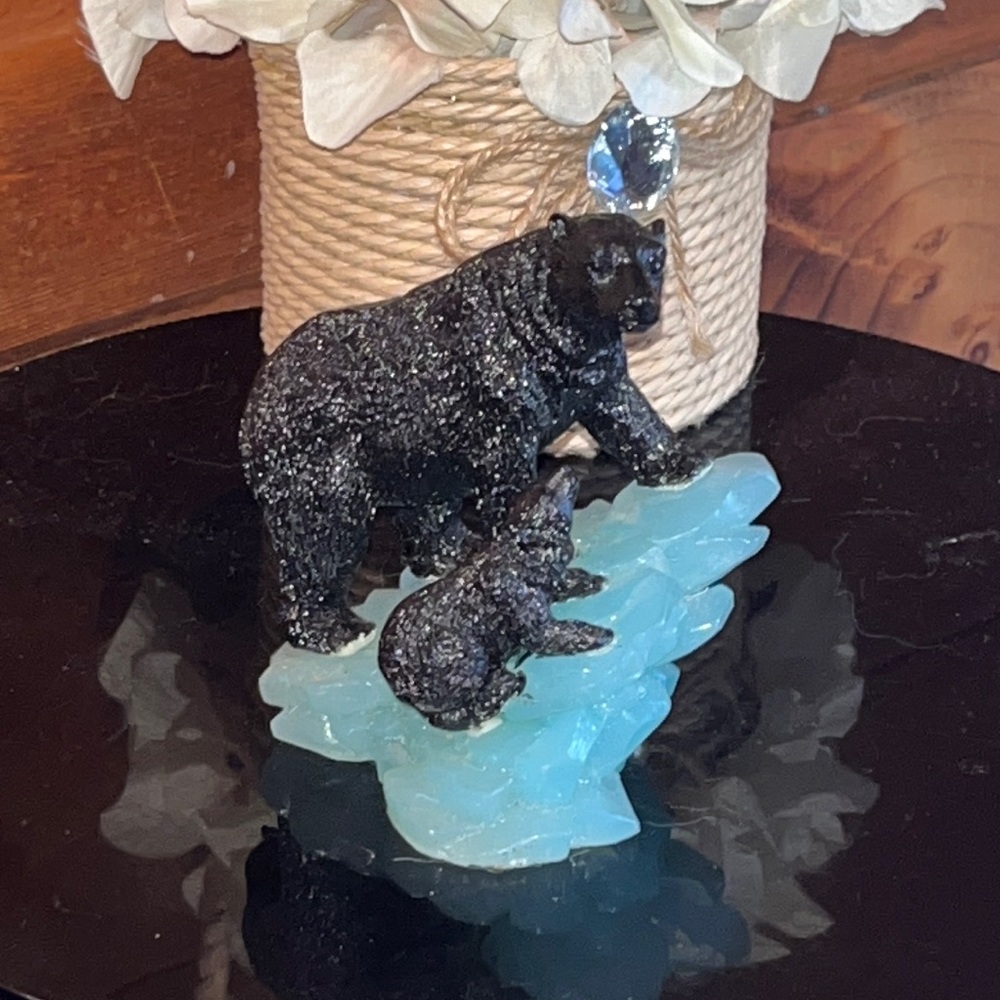 COPY - Bears on water mountain figure HOME DECOR